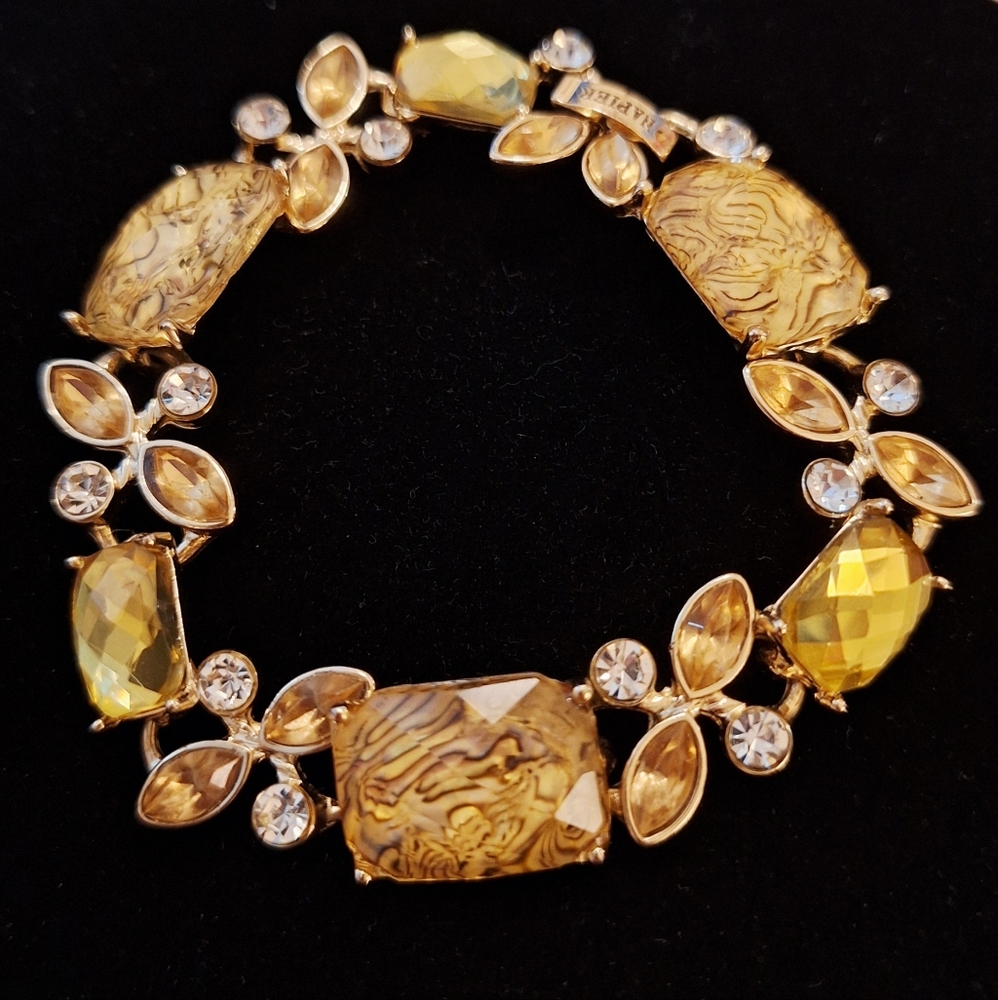 Napier Gold and Yellow Crystal Bracelet MB